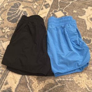 Avia 2-Pack Running Shorts w/ Liner Medium Black & Blue 2-in-1 Zipper Pocket